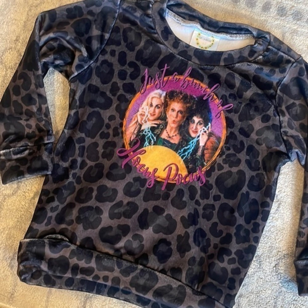 Disney Hocus Pocus, velour crew neck. 5t